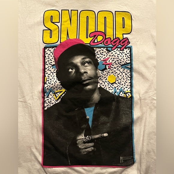 Graphic white T shirt Snoop Dogg music rap concert size medium M - Picture 3 of 3